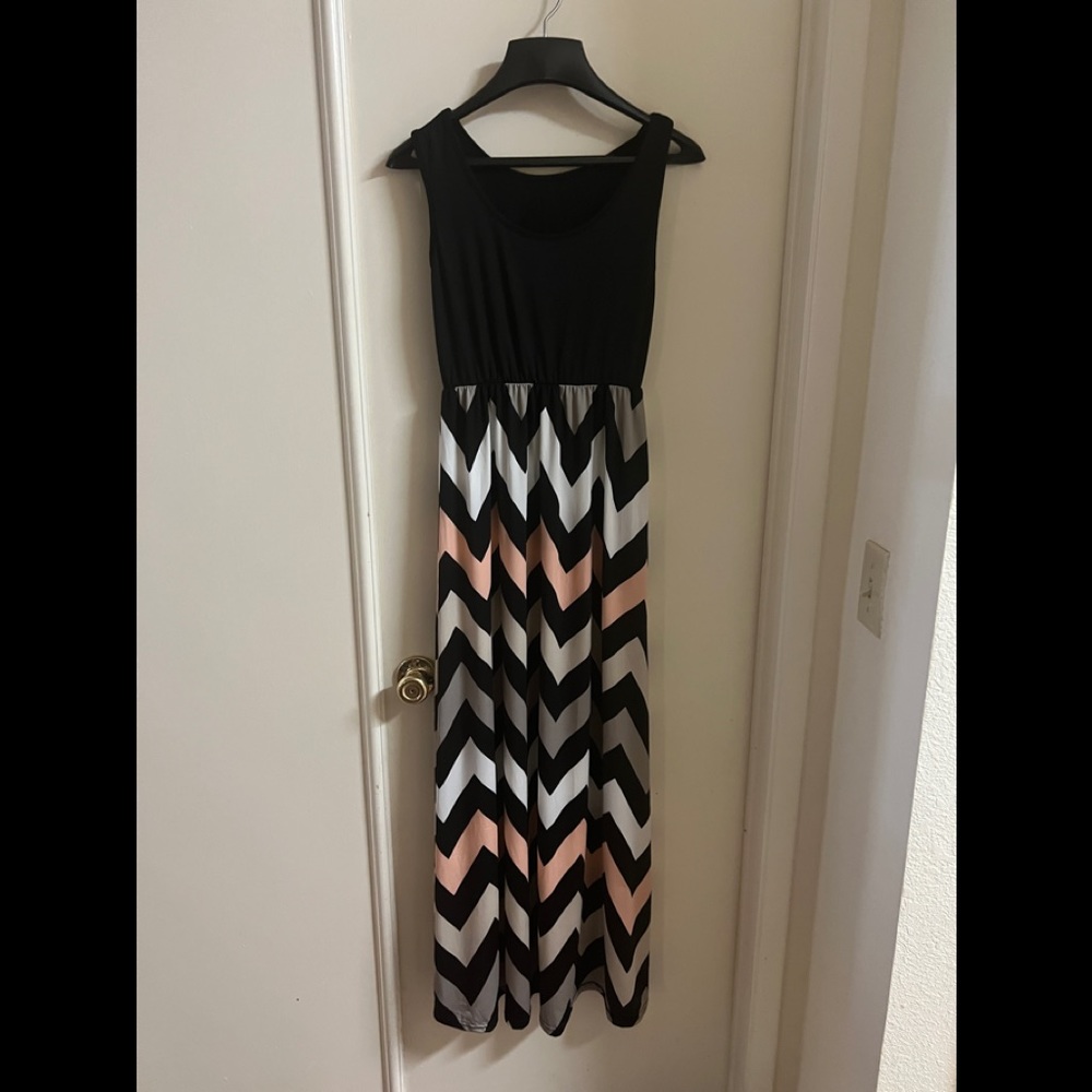 Multi-color Sleeveless Maxi Dress